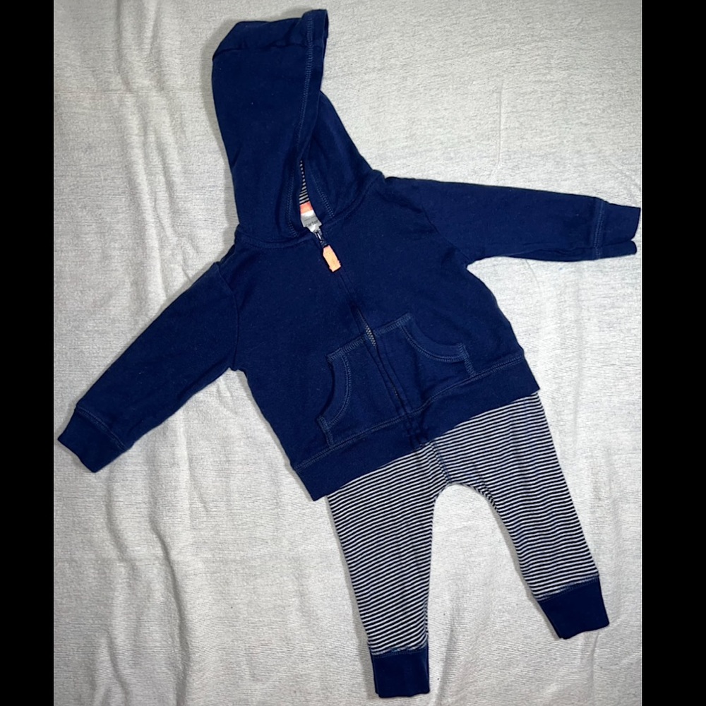 Navy blue, 6m, Carter’s, zip jogger set